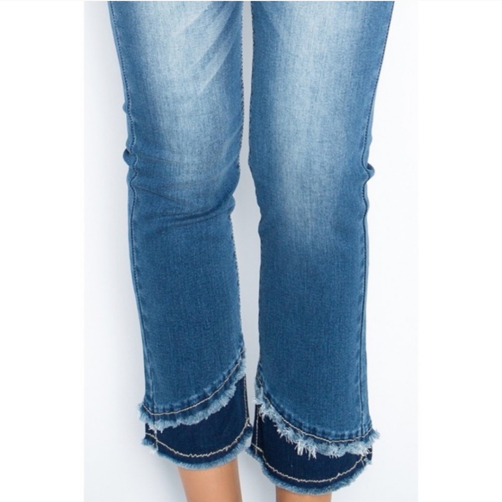 BBA Layered Asymmetrical Hem Jeans - Picture 4 of 5